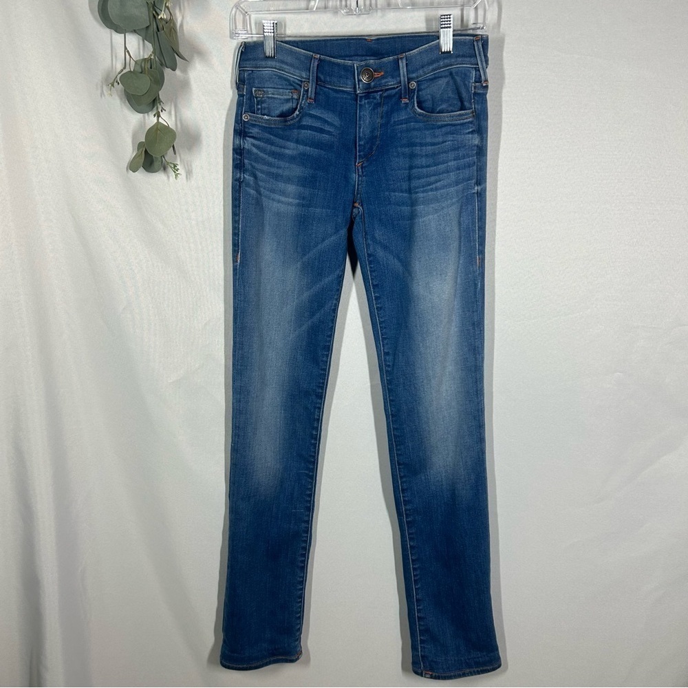True Religion | Cora Mid Rise Straight Leg Blue Jeans Pants Women’s Size 26